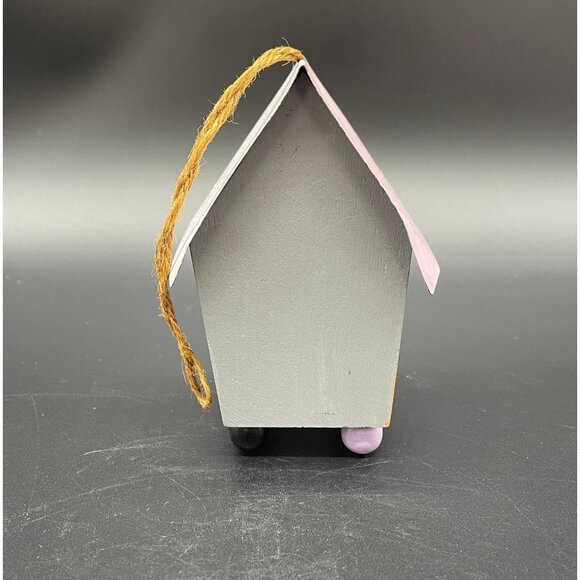 Vintage Halloween Decor Ornament Bird House Artisan Made Signed Dixie California - Picture 3 of 9